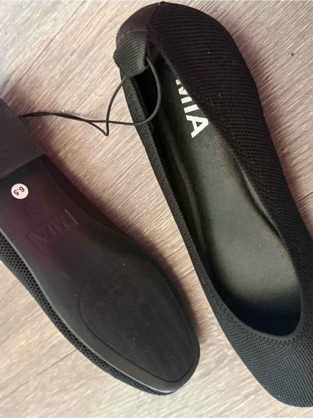 MIA Black Knit Slip-On Ballet Flats - Picture 3 of 3